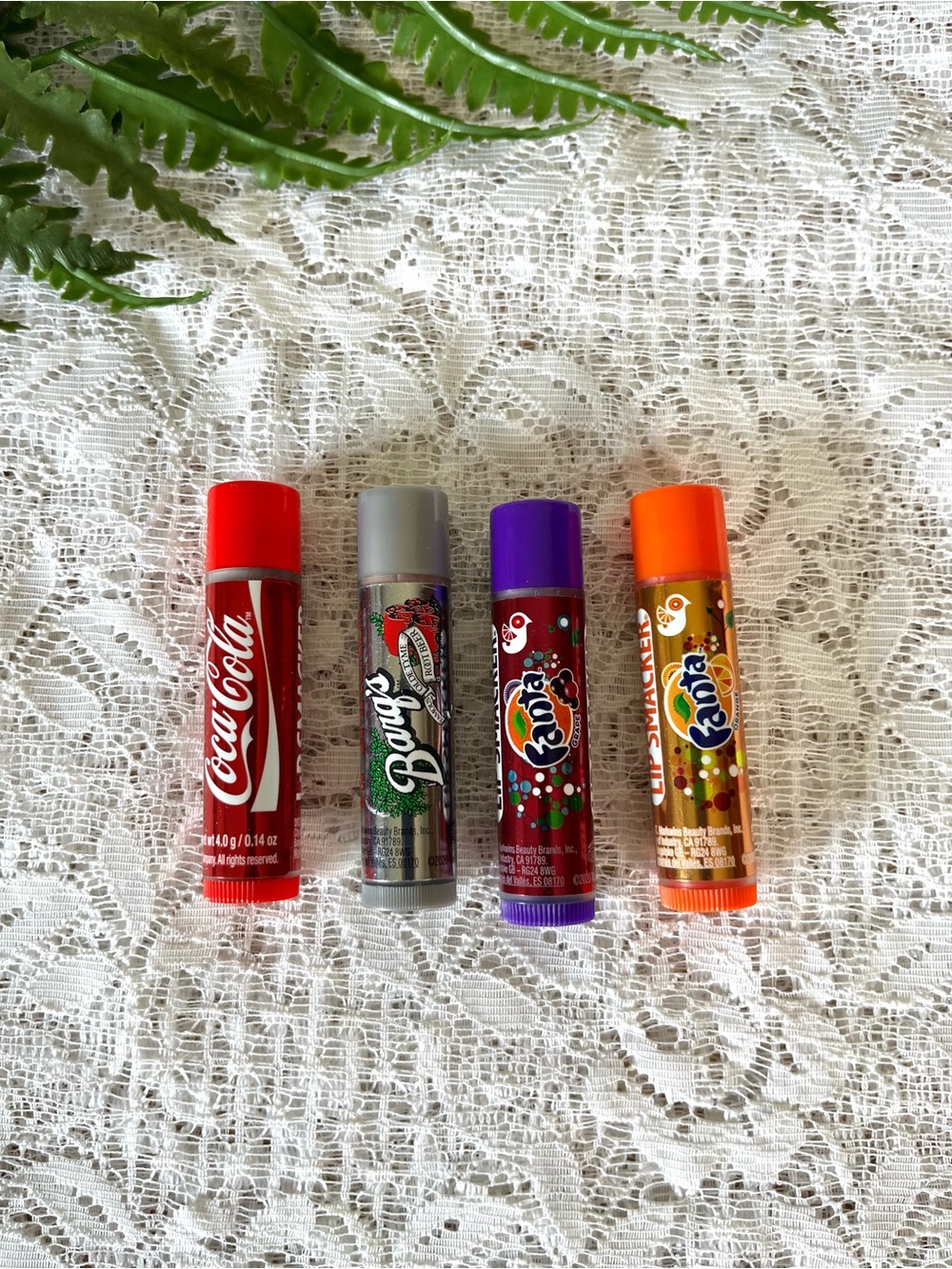 Set of 4 Y2K Deadstock Soda Lip Smackers